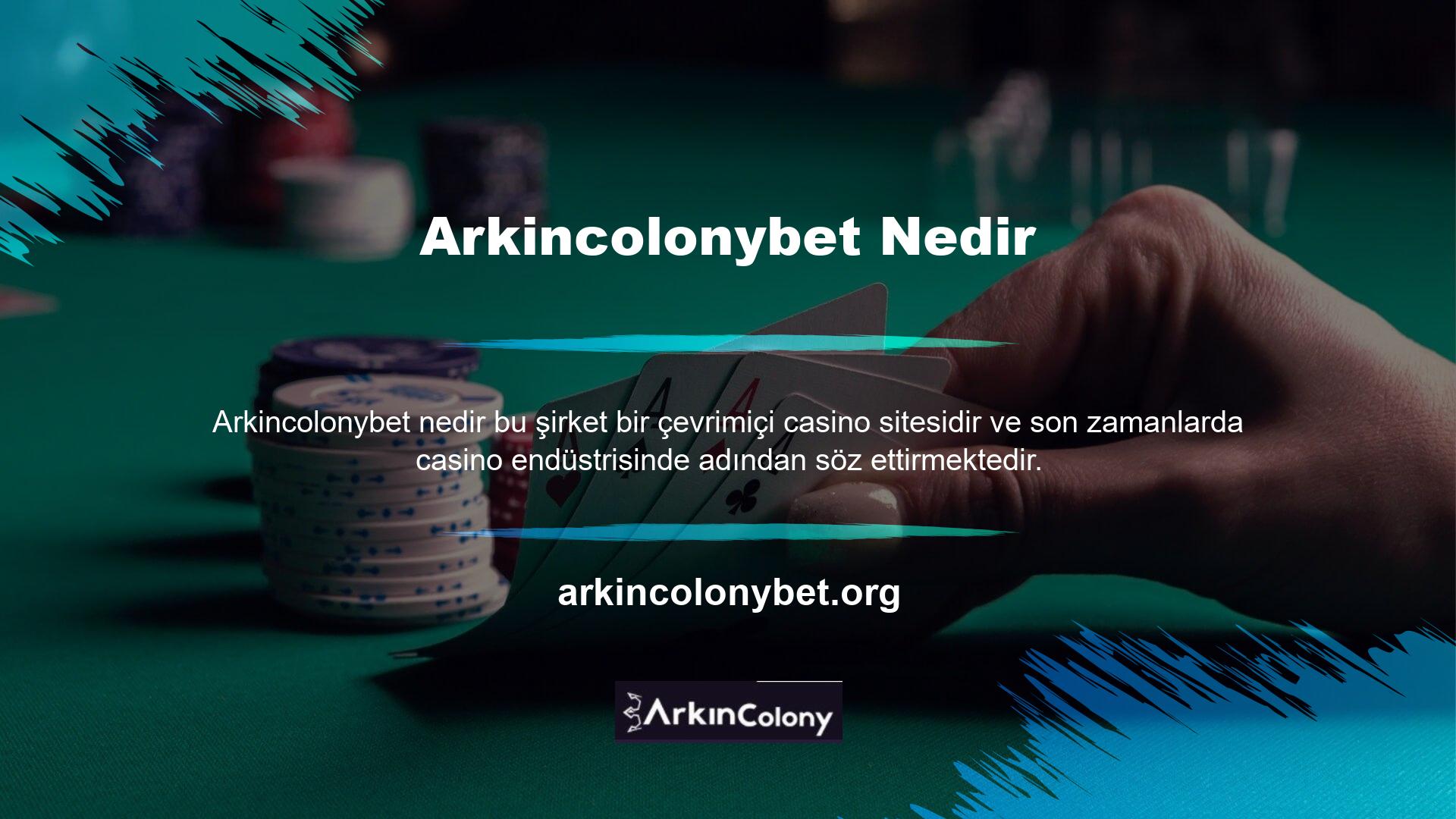 Yılların casino tecrübesine sahip bir acemi ve casino sever olan Arkincolonybet, genellikle yüksek oranlarda bahis oynayarak büyük kazanır